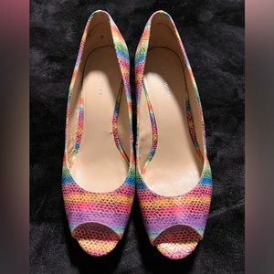 Nine West Cheerful Wedge Peep Toe